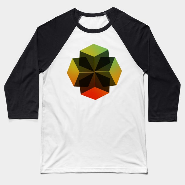Colorful cubes Baseball T-Shirt by bobdijkers